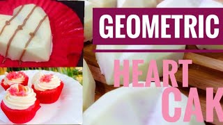 Geometric heart cake 🎂♥😍 [upl. by Shama]