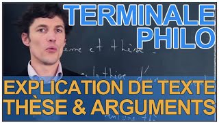 Lexplication de texte  la thèse amp les arguments  Philosophie  Terminale  Les Bons Profs [upl. by Aleet]