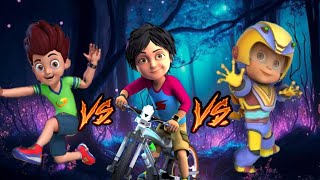 Shiva vs Kicko vs Vir the Robot boy  Epic Triple Threat Match [upl. by Yrac]