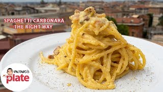 How to Make SPAGHETTI CARBONARA Approved by Romans [upl. by Codel]