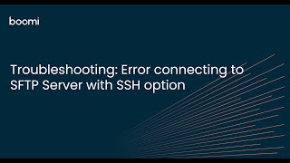 Troubleshooting Error connecting to SFTP Server with SSH option [upl. by Yenahs]