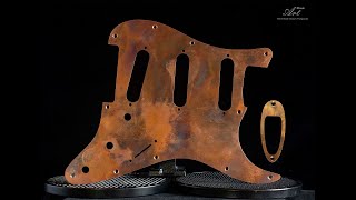 Stratocaster Copper Pickguard Burn 1 [upl. by Dnalyag126]