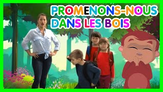 👼😍Promenons nous dans les bois  Les Amis de Boubi  Comptine à gestes avec paroles Karaoké [upl. by Olnek]