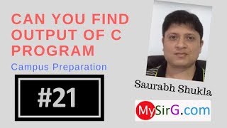 21 Find output of C program Hindi [upl. by Betthezul]