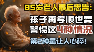 85歲老人最後的忠告：孩子再孝順也要警惕這4種情況，第2種最讓人心碎！ 老年生活 情感故事 [upl. by Athiste]