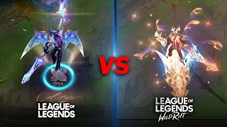 Prestige Dragon Lantern Aatrox VS Prestige DRX Aatrox  Skin Comparison  Wildrift [upl. by Lyon846]