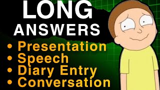 Class 10 English Long Answers Tricks🔥 Diary entry Speech draft Presentation draft Conversation [upl. by Jermayne]