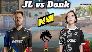 CS2 POV  NAVI JL 209 vs Donk  duel of giants Dust 2 ESL Pro League Season 20 [upl. by Azitram]