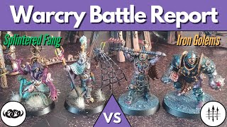 Splintered Fang vs Iron Golems  Warcry Battle Report [upl. by Artenra]