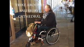 Manual Wheelchair With Battery Trike Attachment  Access To Salisbury Cathedral UK [upl. by Mellisa880]