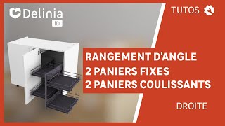 🔨TUTO Comment installer un rangement extractible 4 paniers pour meuble dangle DELINIA iD droite [upl. by Loydie]