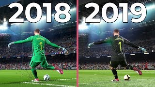 PES 2018 vs PES 2019 on PC 4K Max Graphics Comparison DEMO [upl. by Chico]