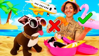 Il cane giocattolo Cioccolata sta per andare al mare Video di giochi per bambini piccoli [upl. by Nosredna788]