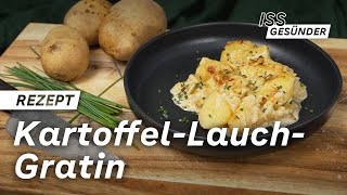 Rezept für KartoffelLauchGratin unter 2€  AOK [upl. by Lrem617]