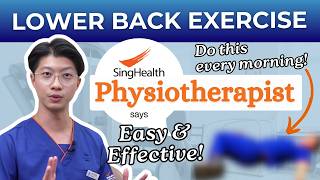 BEST amp SIMPLE exercise for lower back pain RELIEF  Do for stiff back  SingHealth Physio Says [upl. by Dorraj]