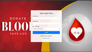 Blood Donation website project Creating Blood Donation website using HtmlCss and Js blooddonation [upl. by Veronique]