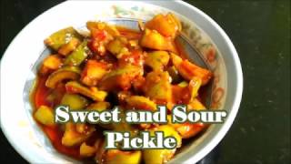 Sweet and Sour Mango Pickle Andhra Style  Indian Pickle  Sweet and Spicy Mango Pickle [upl. by Deloris]