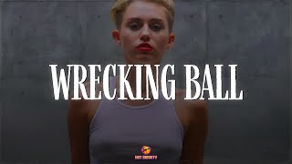 Miley Cyrus  Wrecking Ball Lyrics [upl. by Myrtle]