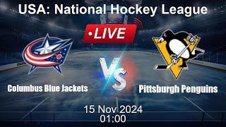 🔴 LIVE Columbus Blue Jackets vs Pittsburgh Penguins  Live Ice Hockey Score [upl. by Oralle]