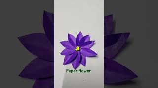 Beautiful Paper Flower violet Paper Flower diyshorts [upl. by Tessi]