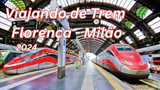 Viajando de Trem na Itália  de Florença para Milão [upl. by Atsirtal]