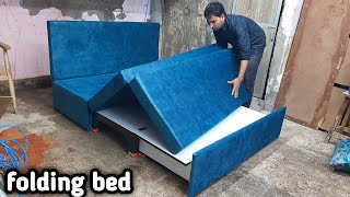 how to make folding sofa bed how to make sofa cum bed three folding bed [upl. by Dulcie]