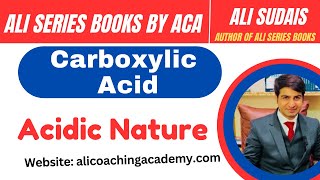 Carboxylic Acids Lec 4 Acidity of carboxylic acid   MDCAT  Ali Sudais  Ali Series Books  JEE [upl. by Malena]