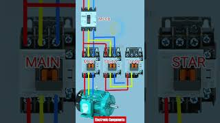 Power wiring Connection of Star Delta Starter shots [upl. by Sinned]