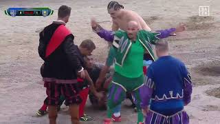 Calcio Storico Fiorentino  2024 1 Giugno Verdi vs Azzurri prima semifinale [upl. by Buckie]