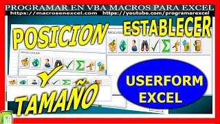 548 ❤️ Como Establecer POSICION 🔥 TAMAÑO de un UserForm DEPENDIENDO Control que lo Llame VBA Excel [upl. by Rooke]