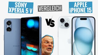 Apple iPhone 15 vs Sony Xperia 5 V  Vergleich deutsch [upl. by Boff]