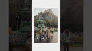 A beautiful proposal at Ross Fountain in Edinburgh I photographed this on my Canon R6 [upl. by Hnid152]