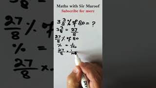 Easy maths tricks and tips for solving percentage sums trending shorts short youtubeshorts fun [upl. by Norri]