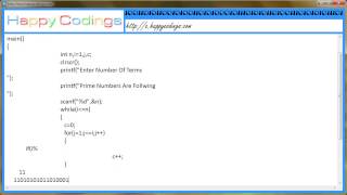 Program for Prime Number Generation C Code Example [upl. by Juliana]