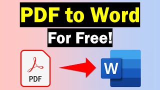 How To Convert PDF To Word For Free 3 Methods [upl. by Aniaj]