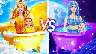 ðŸŒž TRANSFORMAÃ‡ÃƒO DE BONECA DIA vs NOITE ðŸŒ™ Quem Desenha Melhor ðŸ’ Desafio de Arte por 123GO TRENDS [upl. by Bernetta]