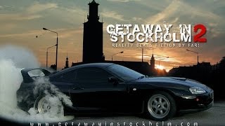 HD Getaway In Stockholm 2  Toyota Supra and Escort Cosworth illegal street race and police chase [upl. by Viens]