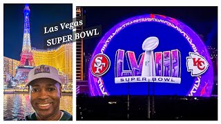 Las Vegas Super Bowl Chiefs 49ers Merchandise and Prep [upl. by Hajan]