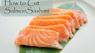 How to Cut Salmon for Sashimi and Nigiri  Fish for Sushi [upl. by Nilyak214]