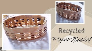 DIY Paper Basket  Basket From Waste Paper  Recycled Paper Basket  Best Out Of Waste diy [upl. by Agnot]