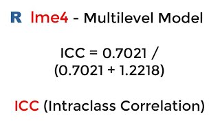 R  lme4 ICC in a Multilevel Model [upl. by Annij]