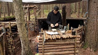 Bushcraft amp Fishing  Catch and Cook Deep Fried Fish on the Fire at The Bushcraft Camp [upl. by Abdella]