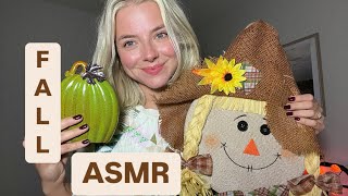 COZY FALL ASMR 🍂🤎🐿️ tapping scratching whispering [upl. by Tseng]