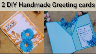 2 Beautiful Birthday Card ideas  Handmade Greeting Cards  Birthday Card Tutorial  DIY Card Making [upl. by Madelon]