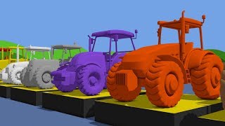 Learn Colors with Tractor amp Cartoon Animation for Kids and babies  Kolory TRAKTORY dla dzieci [upl. by Zucker122]