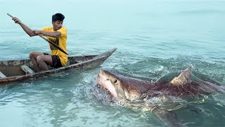 Shark Attack on Fishing Boat 9  A great White Shark Attack Short Movie [upl. by Taka819]