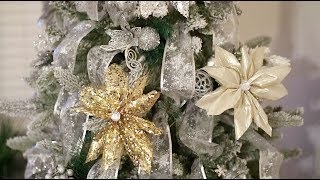 DIY Ribbon FlowerPoinsettias Dollar Tree [upl. by Icrad332]