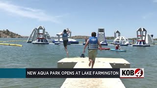 New aqua park opens at Lake Farmington [upl. by Ring]