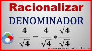 Racionalización el denominador es un monomio [upl. by Ativad]