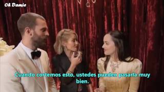 SUBTITULADO Dakota Johnson amp Jamie Dornan para Live With Kelly Oscars Backstage [upl. by Orpah]